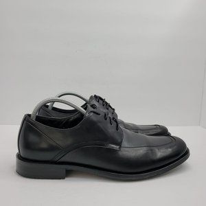Johnston & Murphy Black Leather Oxford Men's Shoes 015-6703 US Size 10.5W
